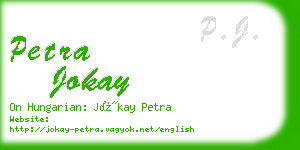 petra jokay business card